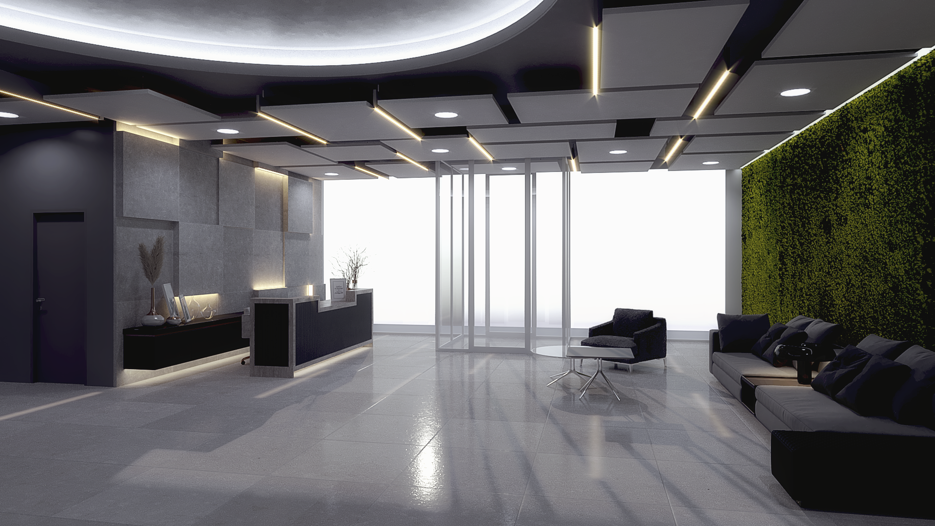 Ideazione e rendering 3D per arredamenti uffici aziendali