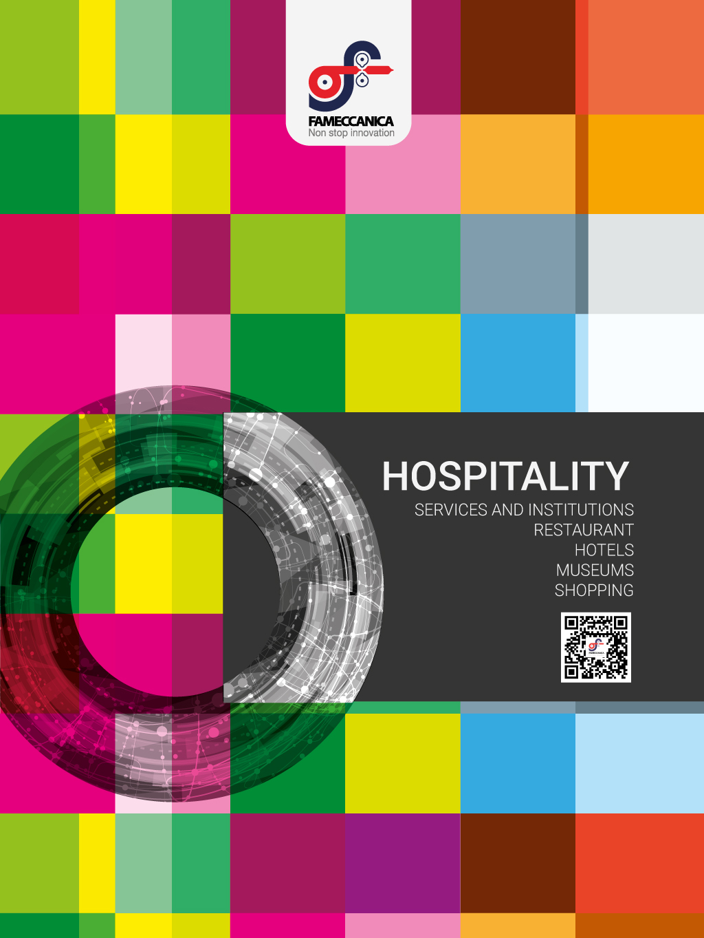 Ideazione e realizzazione opuscolo Hospitality per clienti e visitatori Fameccanica Data